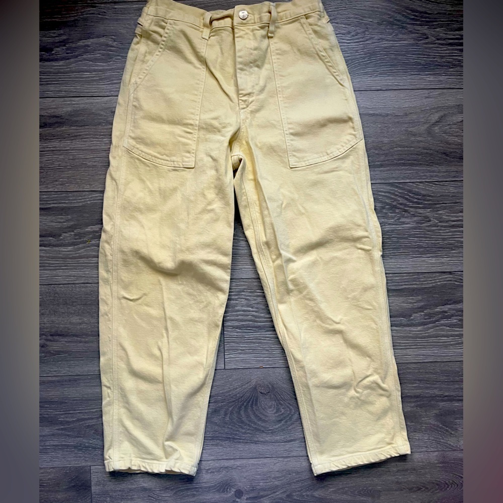 Edwin Pastel Yellow Straight Leg Spring Denim Jeans Size 27 Casual